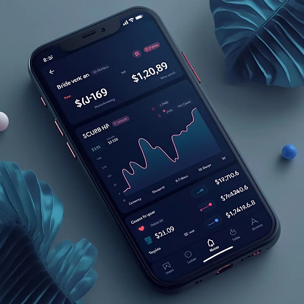 Fintech uygulaması arayüzü